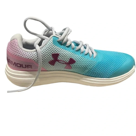 Under Armour Surge Prism Running Shoes – Aqua/Pink (Women’s 5.5Y/7W) - Picture 5 of 7